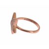 Authentic NIALAYA Pink Gold Plated Sterling Silver Ring 54 EU Women