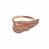 Authentic NIALAYA Ring with Pink Gold Plating and Clear CZ Crystals – 47 EU