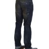 ACHT Mens Jeans – Regular Straight Fit Blue Wash W34 US Men