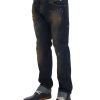 ACHT Mens Jeans – Regular Straight Fit Blue Wash W34 US Men