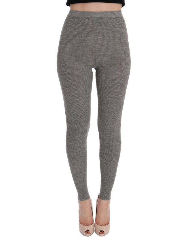 High Waist Cashmere Tights Pants 40 IT Women