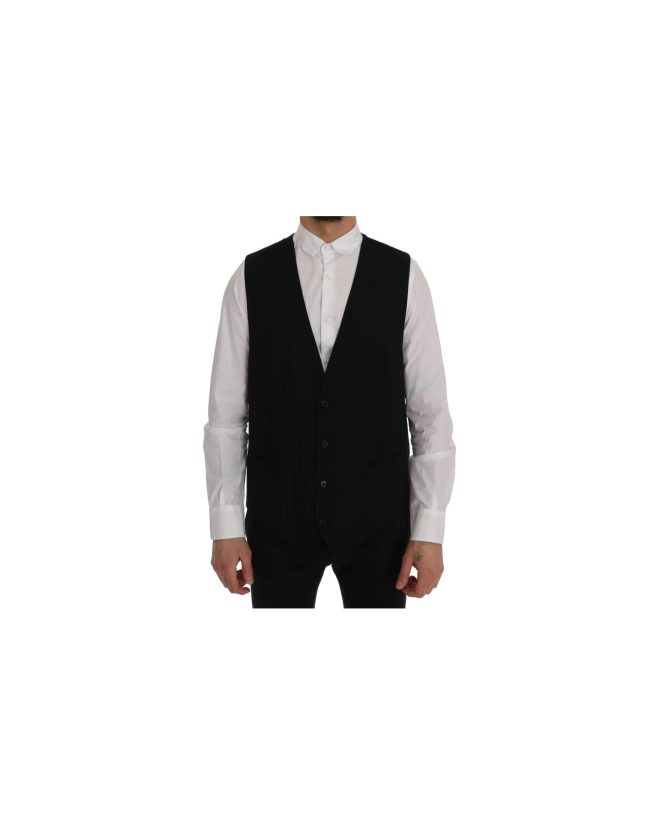 Dolce & Gabbana Single Breasted Striped Waistcoat Vest 54 IT Men