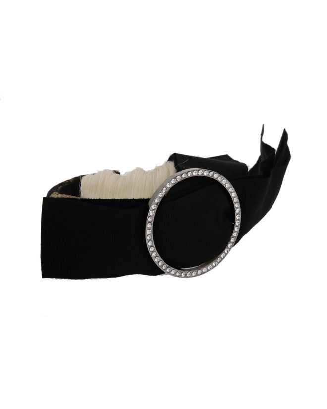 Dolce & Gabbana Crystal and White Hair Diadem Headband One Size Women