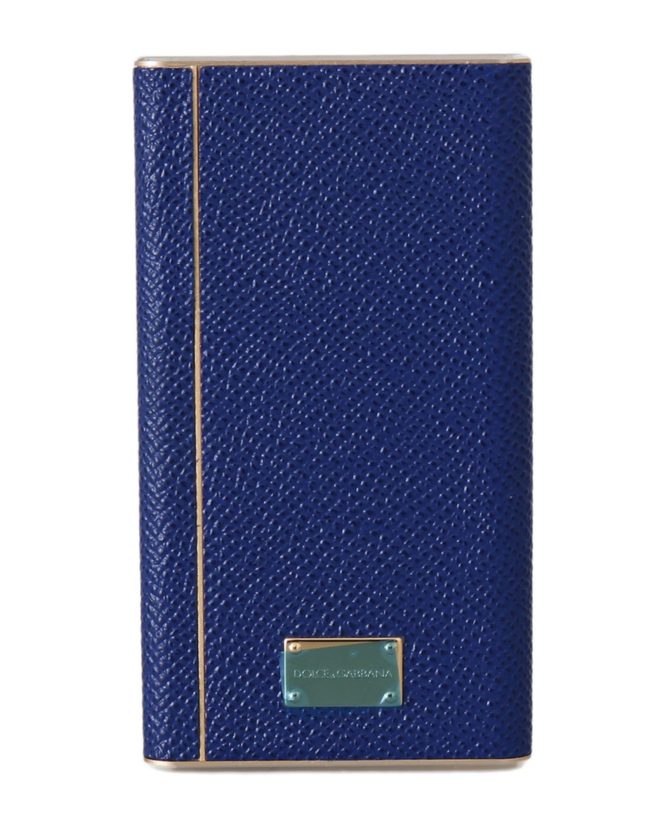 Designer Blue and Gold Power Bank Battery Charger by Dolce & Gabbana One Size Women