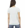 Short Sleeve V-Neck T-shirt with Front Print – L