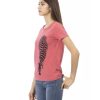 Short Sleeve T-shirt with Round Neck and Front Print – L