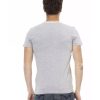 Front Print V-Neck T-shirt L Men