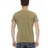 Short Sleeve T-shirt with Round Neck and Front Print – L