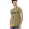 Short Sleeve T-shirt with Round Neck and Front Print – 3XL