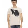 Short Sleeve T-shirt with Round Neck – Front Print – L