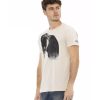 Short Sleeve T-shirt with Round Neck – Front Print – L