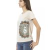 Short Sleeve T-shirt with Round Neck and Front Print – L