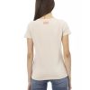 Short Sleeve T-shirt with Round Neck and Front Print – L