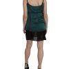 Spaghetti Strap Shift Mini Dress in 100% Silk 42 IT Women