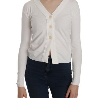 BYBLOS V-neck Long Sleeve Cropped Cardigan Blouse