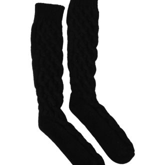 Authentic Dolce&Gabbana Over the Calf Knit Socks One Size Women