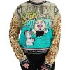 Dolce & Gabbana Crewneck Pullover Sweater with Year of the Pig Motive Women – 36 IT