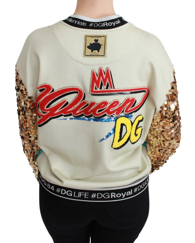 Dolce & Gabbana Crewneck Pullover Sweater with Year of the Pig Motive Women – 36 IT