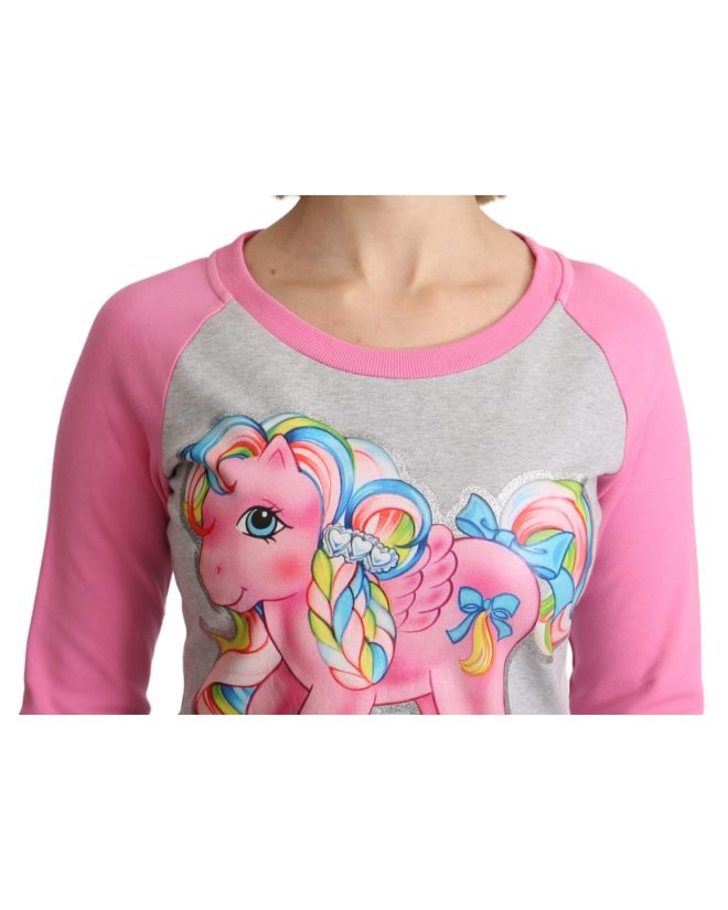 Crew Neck 3/4 Sleeve Sweater Dress with My Little Pony Motive Women – 38 IT