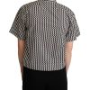 Signature Zigzag Design Cotton Polo by Dolce & Gabbana – 40 IT