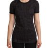 Black Polka Dot Crewneck T-shirt by Dolce & Gabbana 38 IT Women