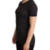 Black Polka Dot Crewneck T-shirt by Dolce & Gabbana 38 IT Women