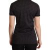 Black Polka Dot Crewneck T-shirt by Dolce & Gabbana 38 IT Women