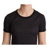 Black Polka Dot Crewneck T-shirt by Dolce & Gabbana 38 IT Women