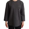 Embroidered Crewneck Pullover Sweater 38 IT Women