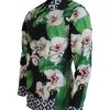 100% Authentic Dolce & Gabbana Black Floral Dress Shirt 40 IT Men