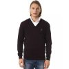 Embroidered V-neck Sweater in Extrafine Wool Merinos – L