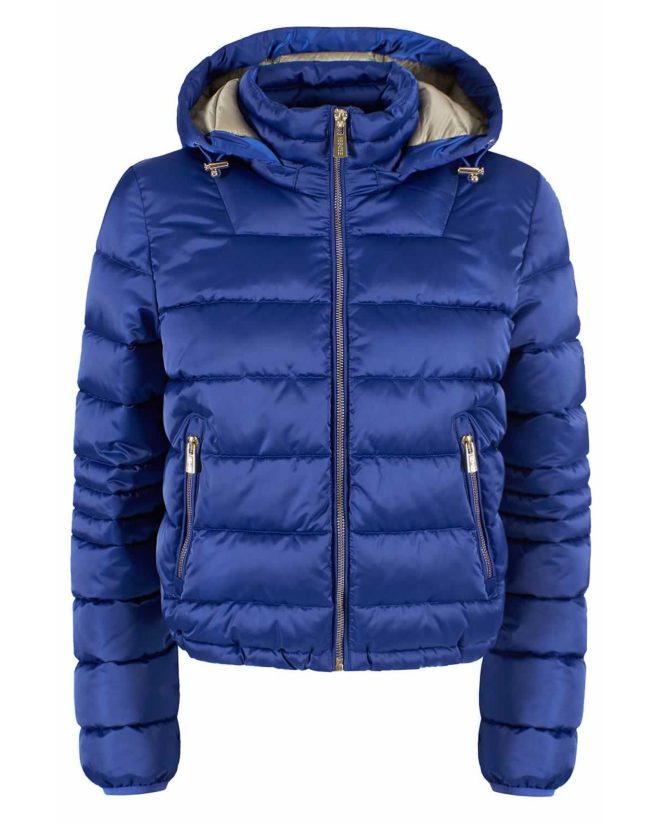 Yes Zee Short Down Jacket with Zip Closure and Hood – L