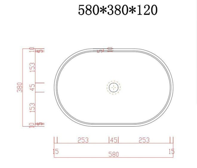 Ultra Modern Concrete Cement Wash Basin Counter Top Matte Black Oval Basin