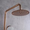 2023 Brushed Rose Gold Copper Solid Stainless Steel 304 made shower set w diverter 200 mm head sprayer hand held head