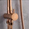 2023 Brushed Rose Gold Copper Solid Stainless Steel 304 made shower set w diverter 200 mm head sprayer hand held head