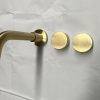 2021 New Burnished Gold Brushed Brass mixer WaterMark WELS round taps wall faucet basin