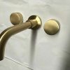 2021 New Burnished Gold Brushed Brass mixer WaterMark WELS round taps wall faucet basin