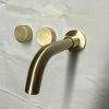 2021 New Burnished Gold Brushed Brass mixer WaterMark WELS round taps wall faucet basin