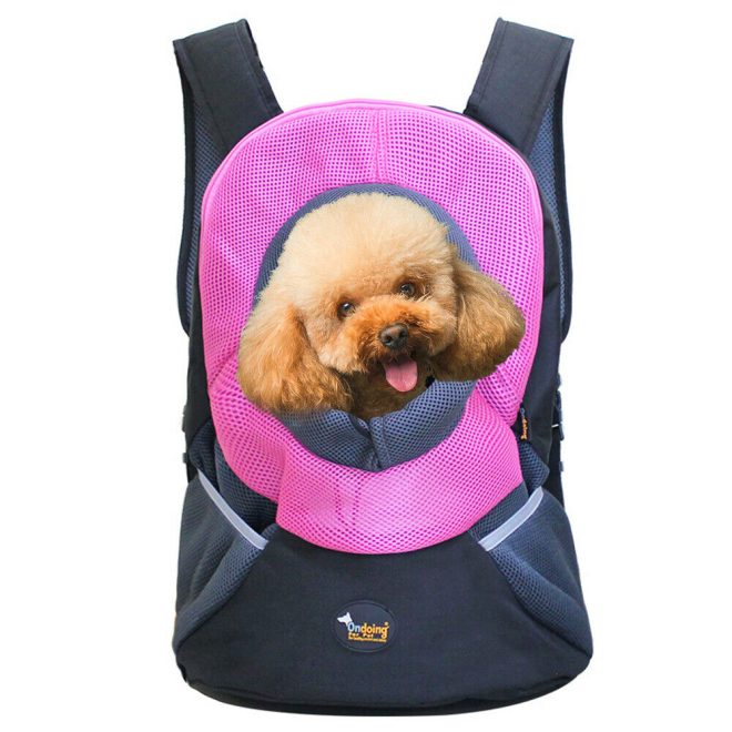 Pet Carrier Backpack Adjustable Dog Puppy Cat Front Carrier Head Out