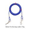 3M/ Dog Tie Out Cable Leash Lead Tangle Free Outdoor Yard Walking Runing-Blue