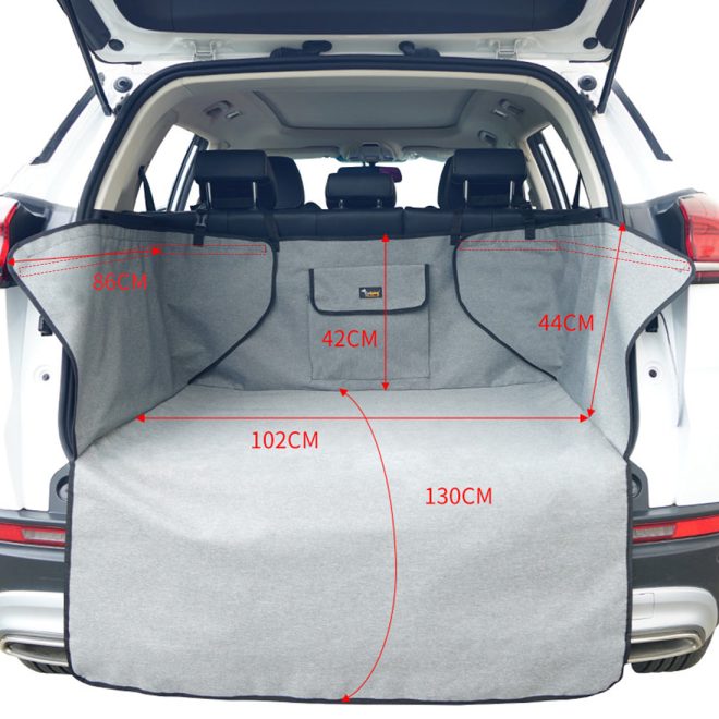 Grey Dog Car Boot Cover SUV Liner Trunk Rear Cargo Hammock Waterproof Protector