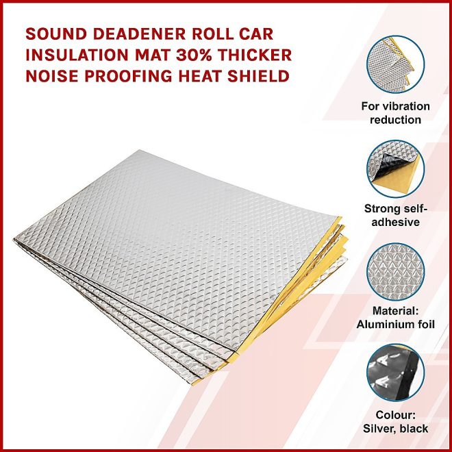 Sound Deadener Roll Car Insulation Mat 30% Thicker Noise Proofing Heat Shield