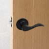 Door Handle Set Lever Passage Function Black