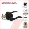 Door Handle Set Lever Passage Function Black