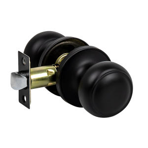 Door Handle Set Round Black – Lever Passage