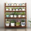 Plant Stand Outdoor Indoor Garden Wood Bamboo Shelf Folding 100CM Length