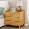 Crowborough Bamboo Bedside Table Nightstand Storage Bedroom Sofa Side Stand. – Wooden