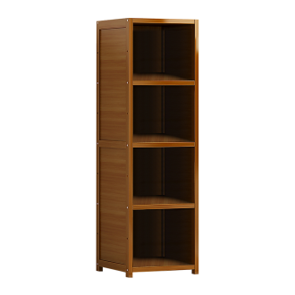 Bamboo Shelf Bookcase Display Storage Rack Stand Livingroom Bedroom.