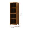 Bamboo Shelf Bookcase Display Storage Rack Stand Livingroom Bedroom. – 4 Shelves