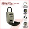 Security 4 Digit Combination Cable Lock Box With Luminous Dials